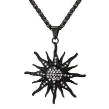 Load image into Gallery viewer, New Sun Flower Necklace Pendant Rhinestone Charming Stainless Steel/Gold Color Rope Chain For Women Party Chic Jewelry GP2434