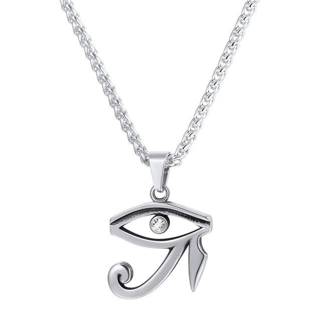 Eye of Horus Pendant Necklace Gold/Stainless Steel Pharaoh Protection Sign Amulet Necklace Egyptian Jewelry GP3318