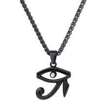 Load image into Gallery viewer, Eye of Horus Pendant Necklace Gold/Stainless Steel Pharaoh Protection Sign Amulet Necklace Egyptian Jewelry GP3318